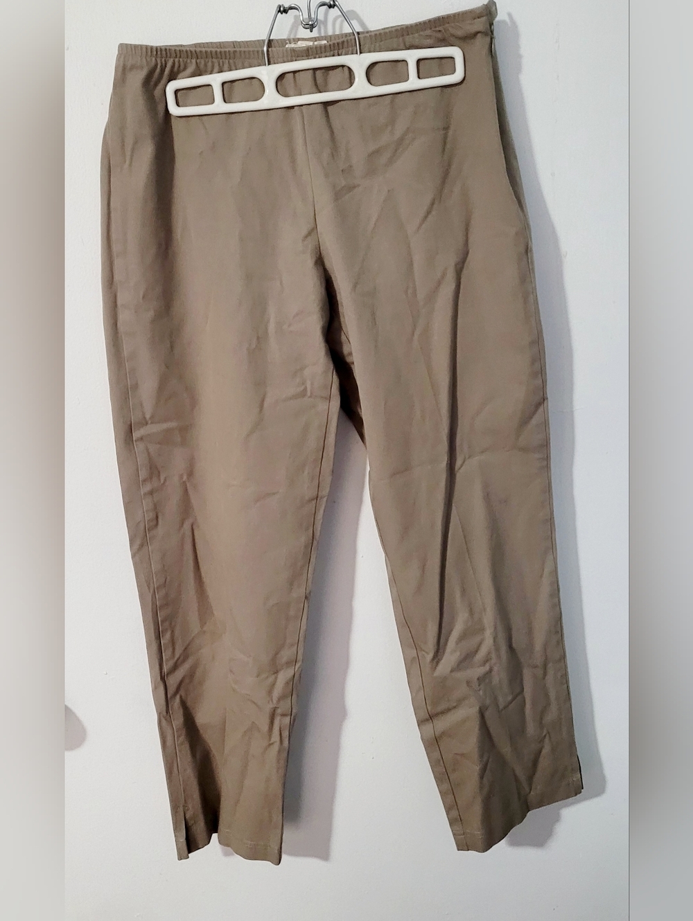 Eileen Fisher Khaki Pants Elastic Waist Women's Small